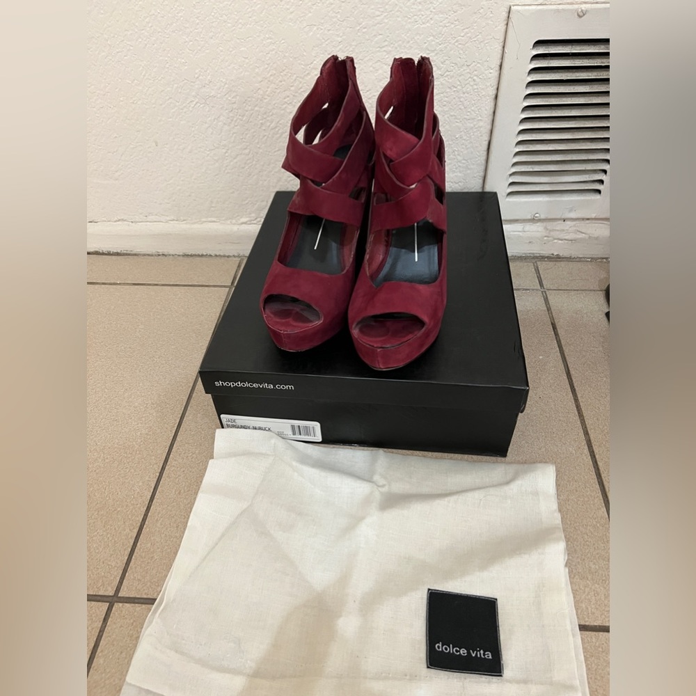 Burgundy Dolce Vita Wedges